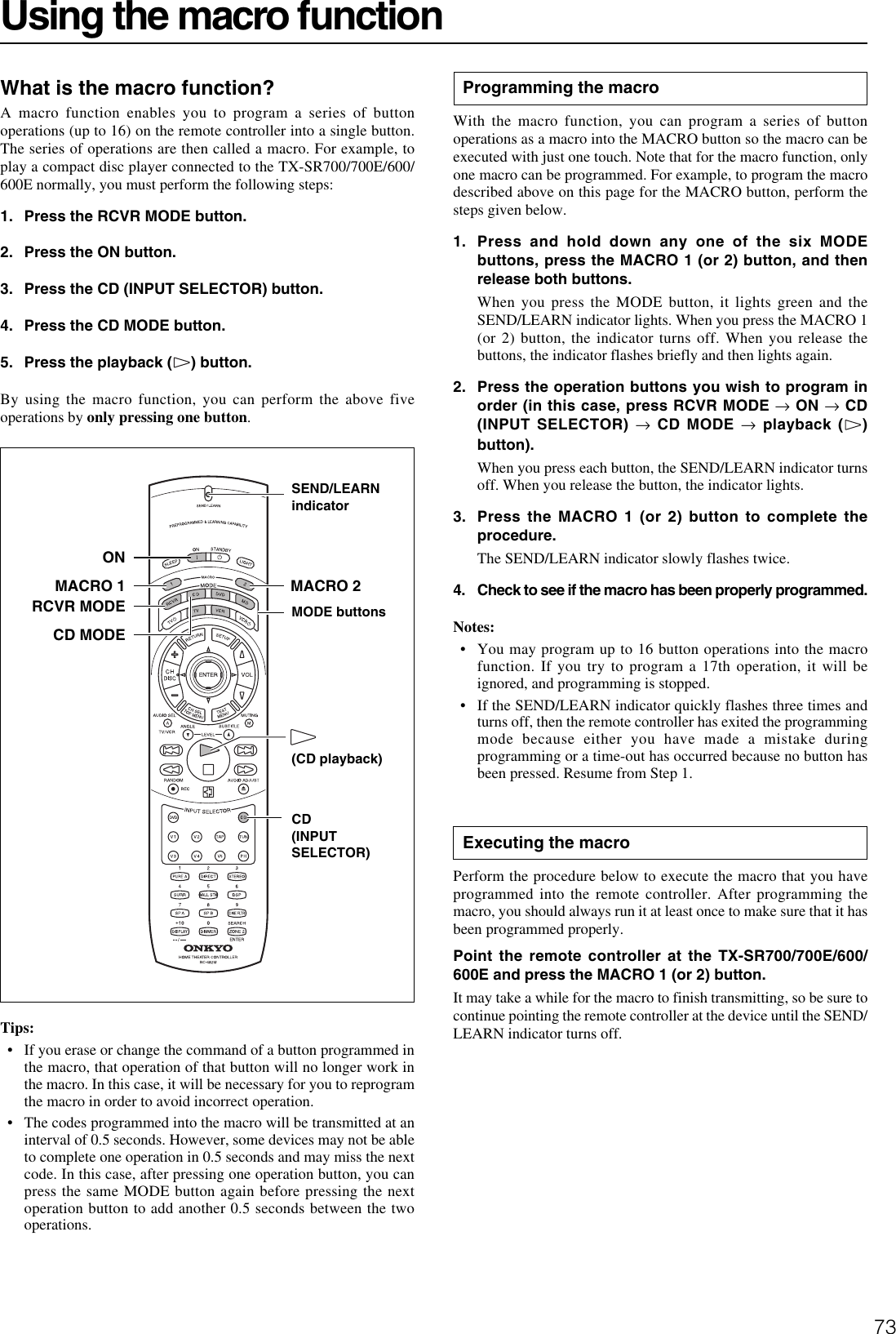 Onkyo Rc 480m Users Manual