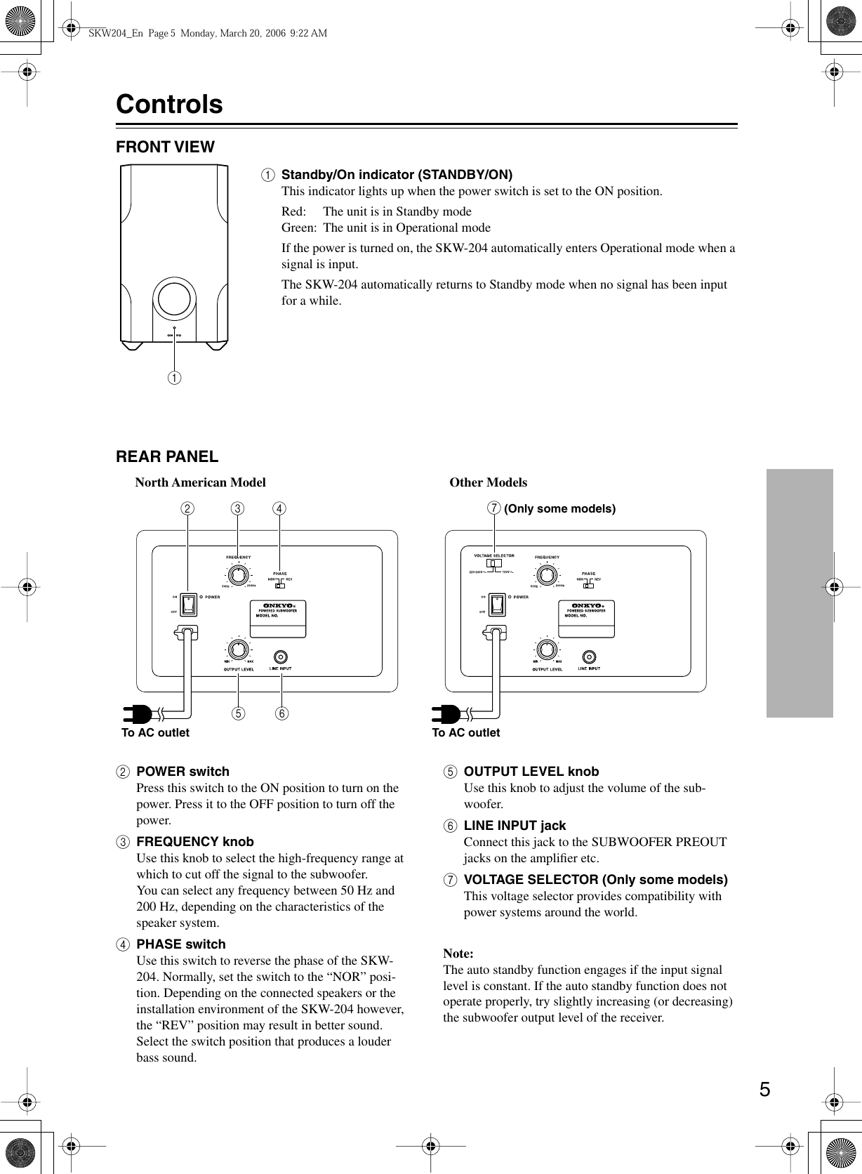 Page 5 of 8 - Onkyo Onkyo-Skw-204-Users-Manual-  Onkyo-skw-204-users-manual