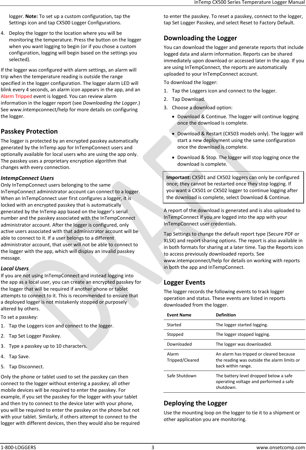 Onset Computer ONST2 Temperature Logger User Manual