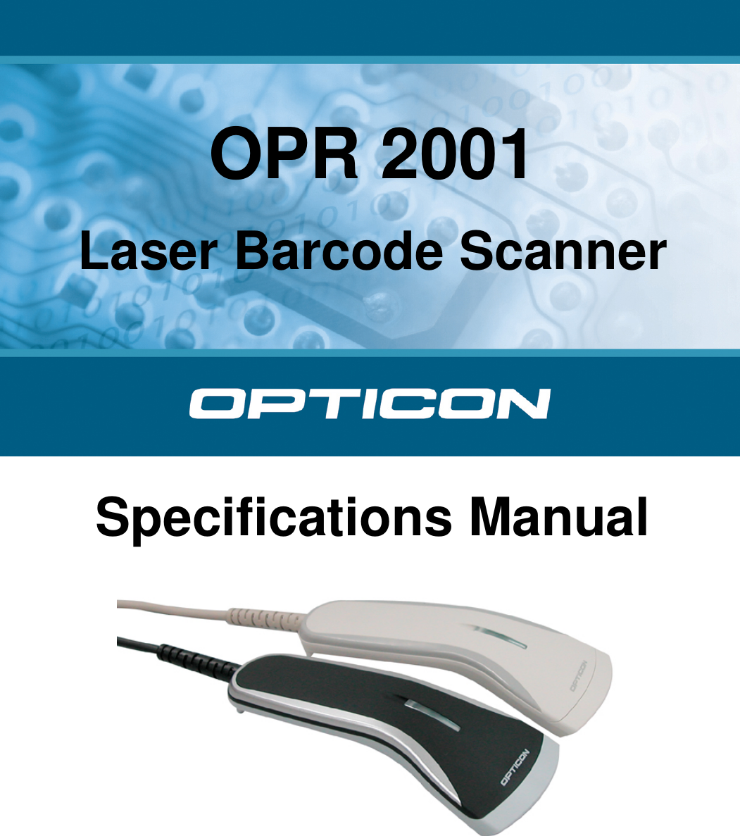 Opticon OPR-2001 USB Handscanner Barcodescanner Scanner Barcodeleser Slim 160cm 