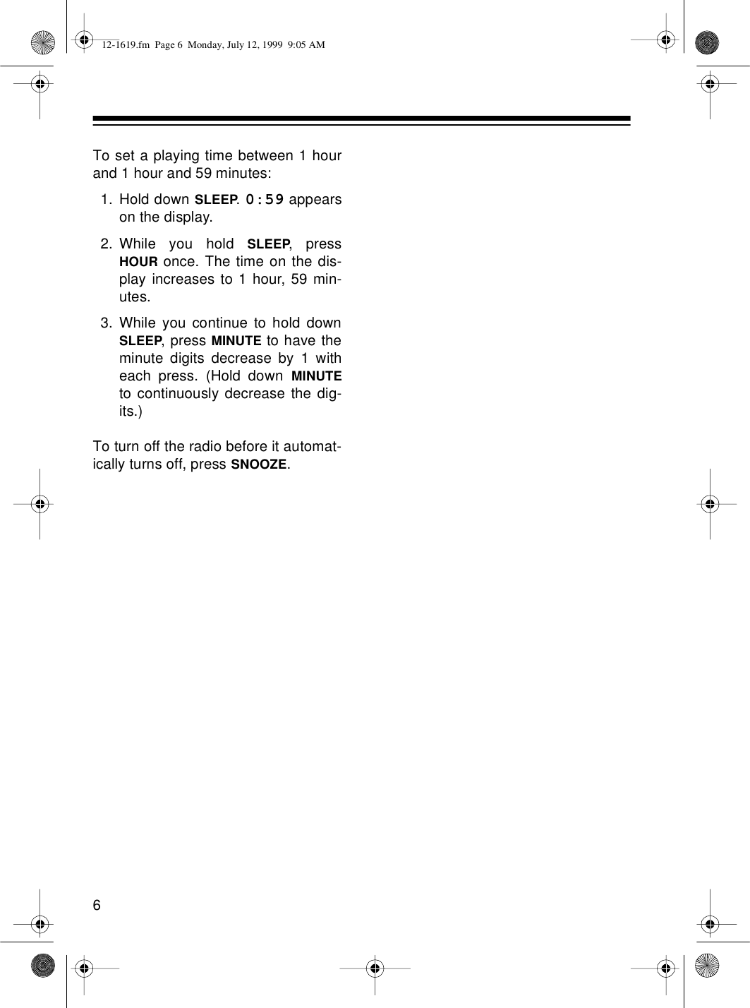 Page 6 of 8 - Optimus Optimus-Cr-319-Users-Manual- 12-1619  Optimus-cr-319-users-manual