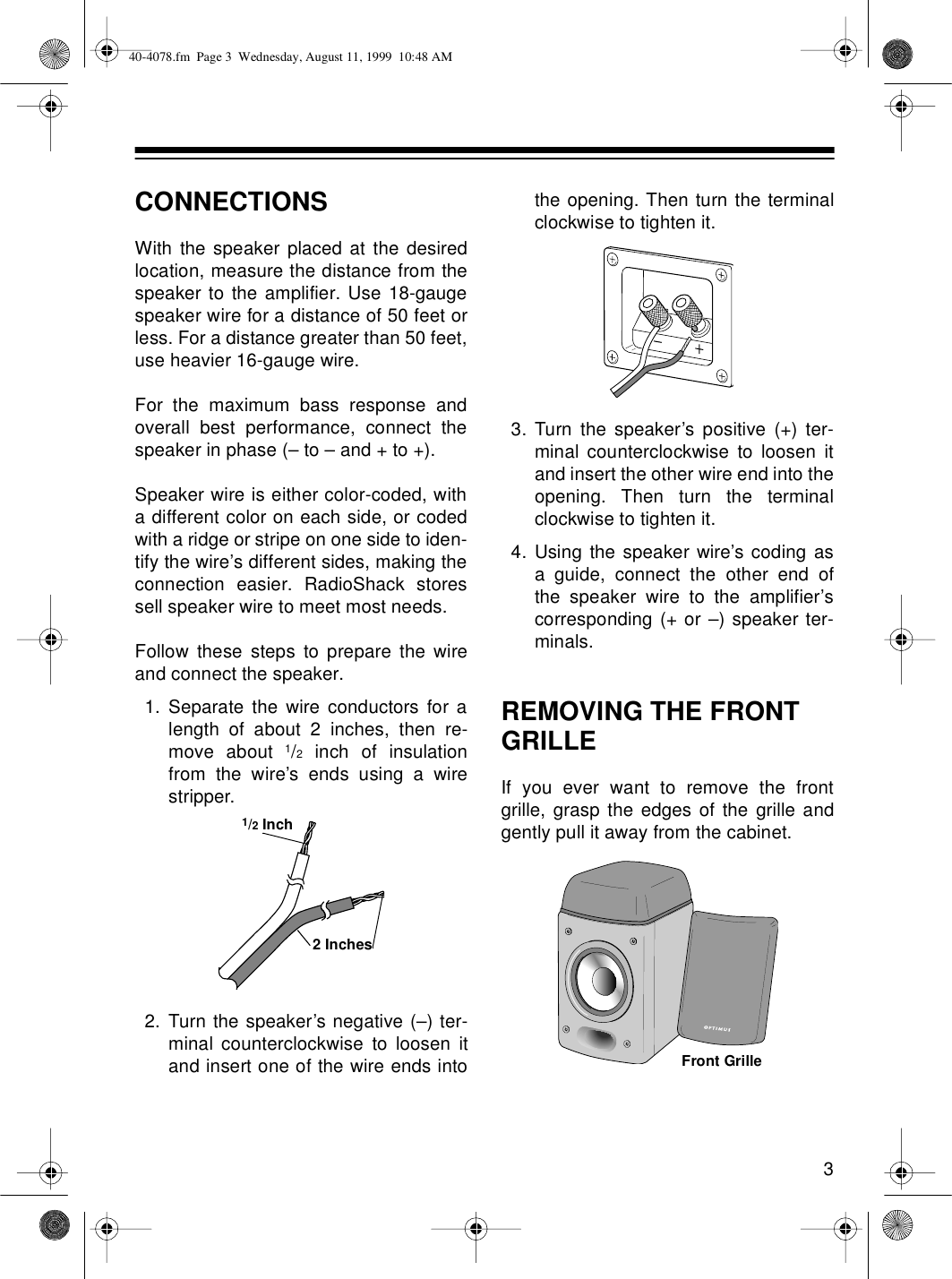Page 3 of 8 - Optimus Optimus-Pro-Lx5-Ii-Users-Manual- 40-4078  Optimus-pro-lx5-ii-users-manual