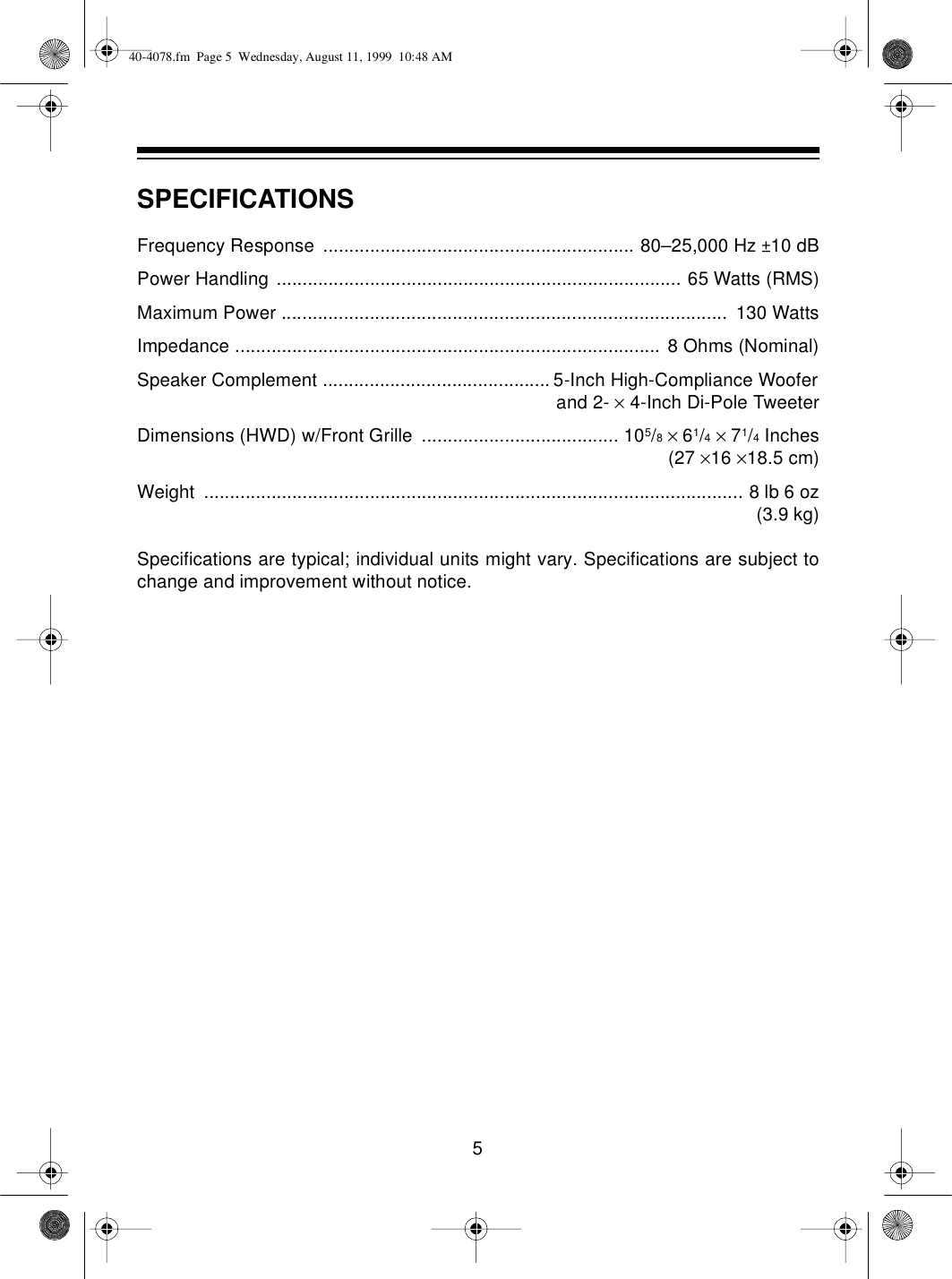 Page 5 of 8 - Optimus Optimus-Pro-Lx5-Ii-Users-Manual- 40-4078  Optimus-pro-lx5-ii-users-manual