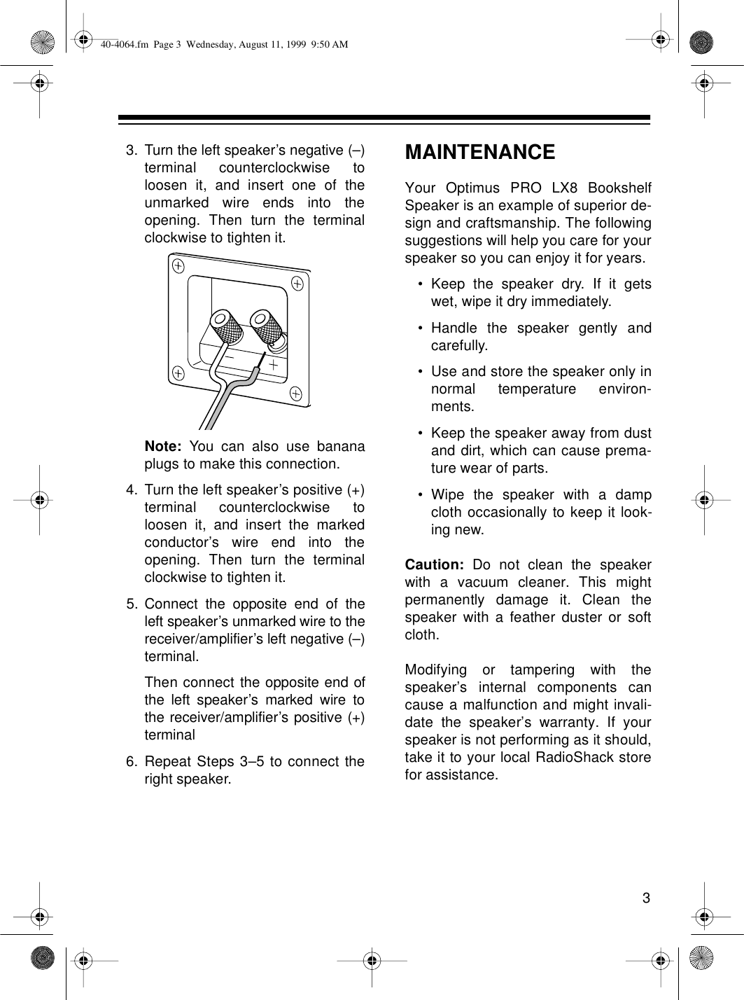 Page 3 of 4 - Optimus Optimus-Pro-Lx8-Users-Manual-  Optimus-pro-lx8-users-manual