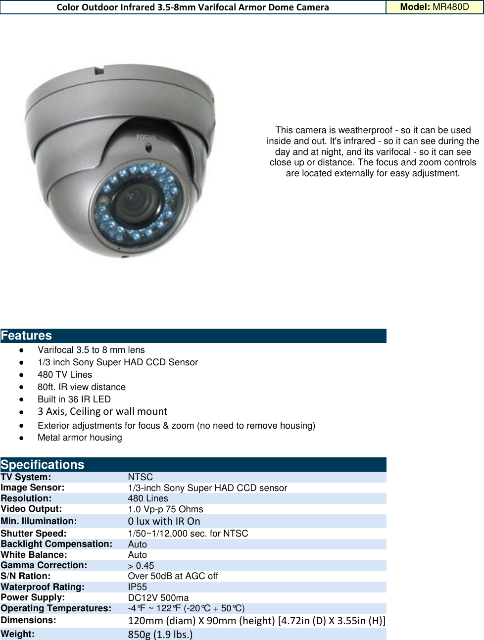 Page 1 of 1 - Optiview Optiview-Mr480D-Users-Manual-  Optiview-mr480d-users-manual