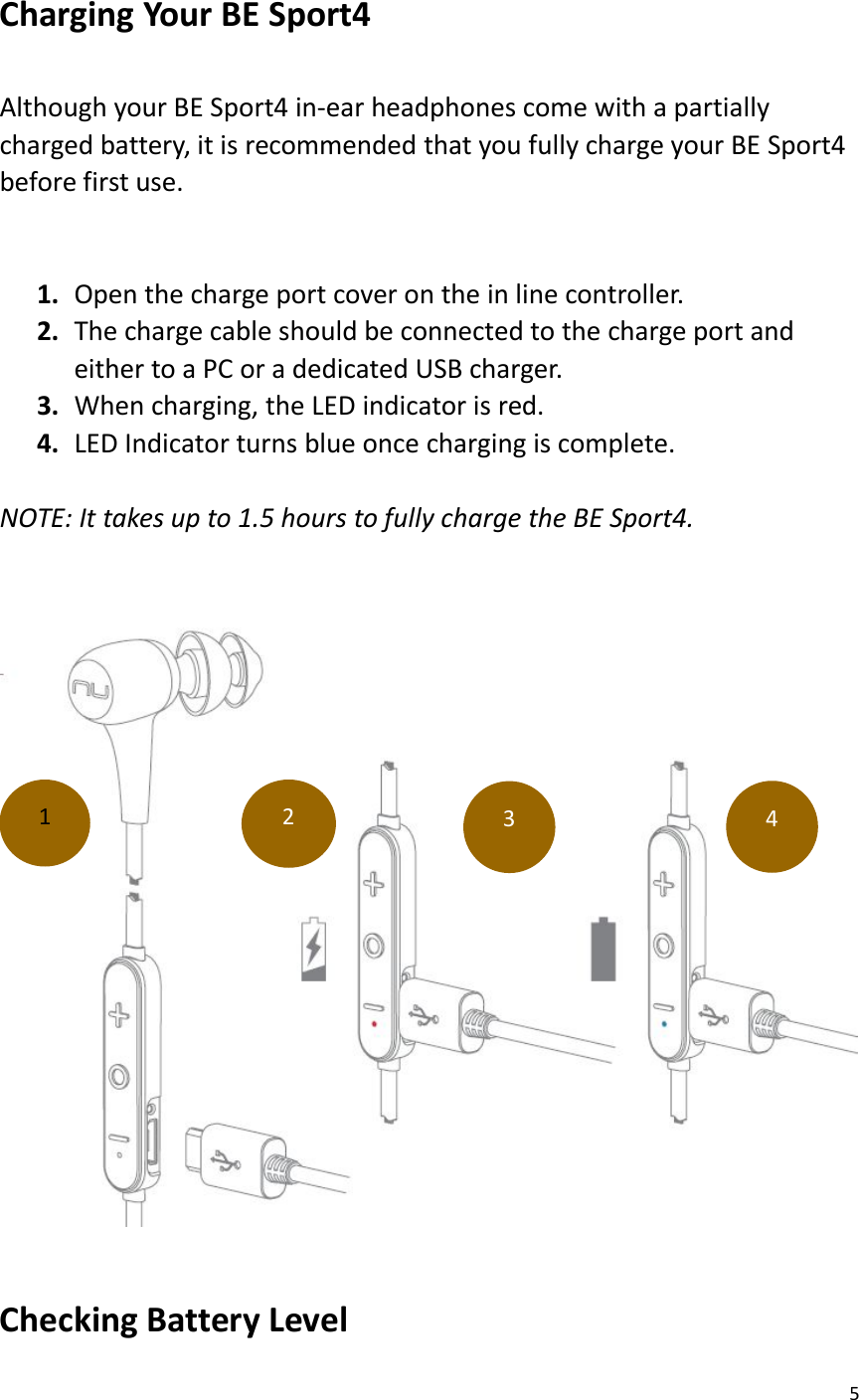 Page 5 of Optoma APBESPORTH Bluetooth earphones User Manual 