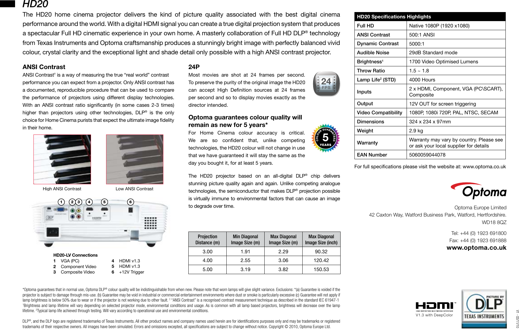 Page 2 of 2 - Optoma Optoma-Hd20-Users-Manual-  Optoma-hd20-users-manual
