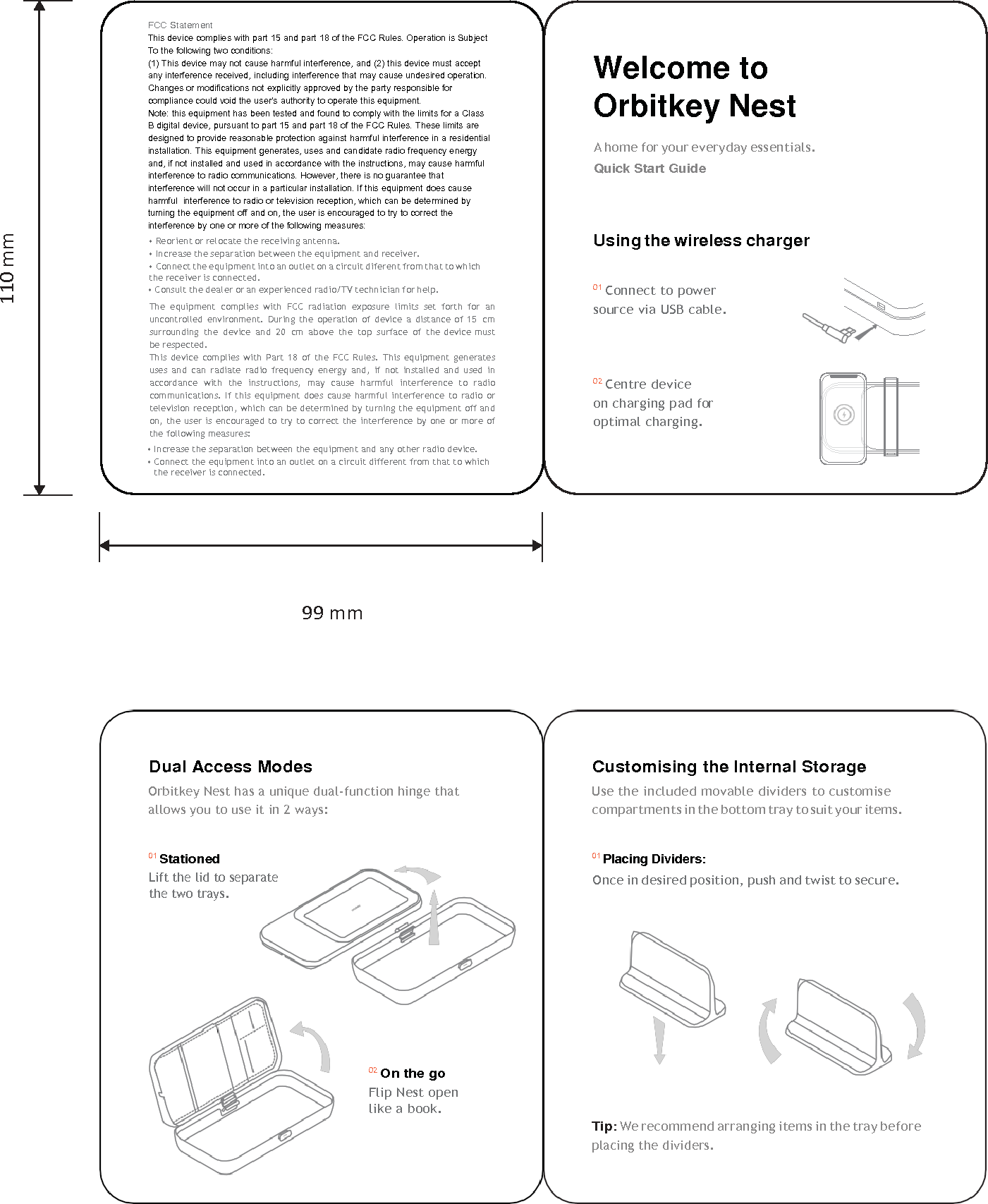 Orbitkey NEST1BKBK Orbitkey Nest User Manual Nest Packaging Final