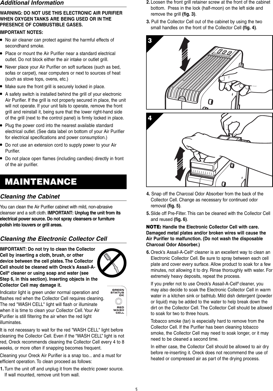 Page 7 of 12 - Oreck Oreck-3323-8889Revk-Users-Manual- Air 8 Manual Rev B  Oreck-3323-8889revk-users-manual