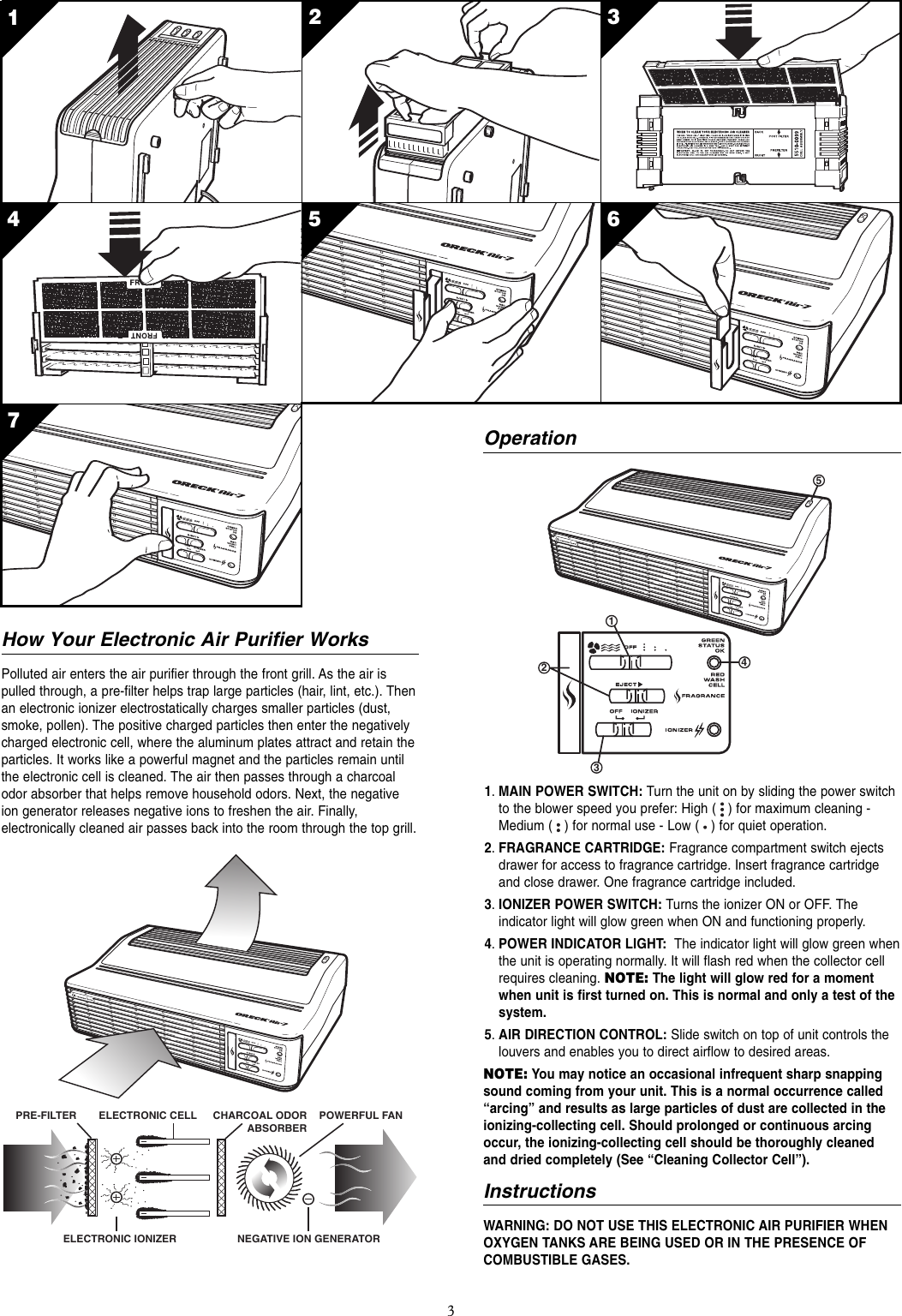 Page 3 of 4 - Oreck Oreck-Air7-Users-Manual- Air 7 Manual REV H  Oreck-air7-users-manual