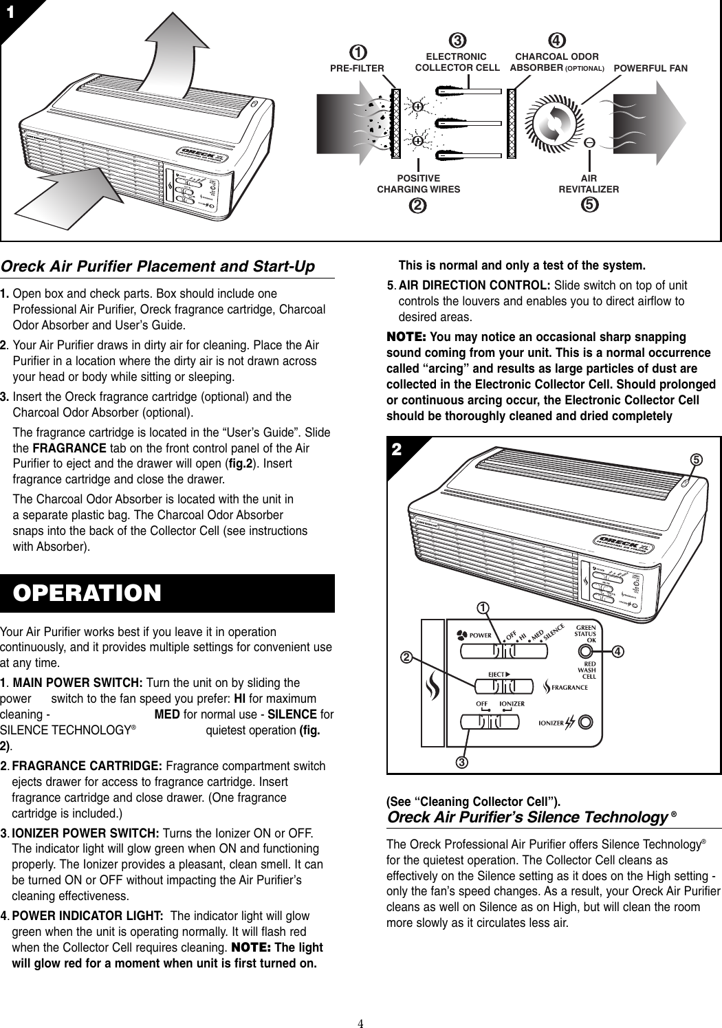 Page 4 of 8 - Oreck Oreck-Air8-Series-Users-Manual- Air 8 Manual Rev B  Oreck-air8-series-users-manual