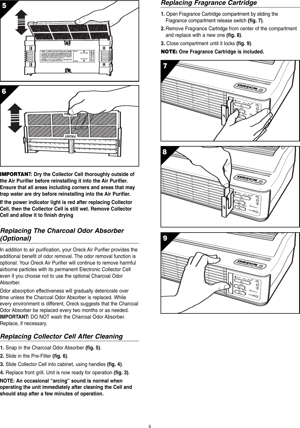 Page 6 of 8 - Oreck Oreck-Air8-Series-Users-Manual- Air 8 Manual Rev B  Oreck-air8-series-users-manual