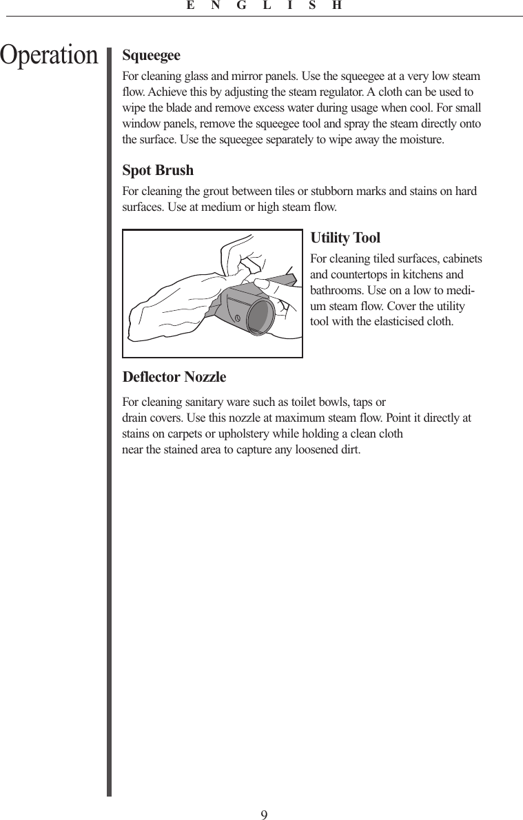 Page 9 of 12 - Oreck Oreck-Steam-It-Steam100-Users-Manual-  Oreck-steam-it-steam100-users-manual