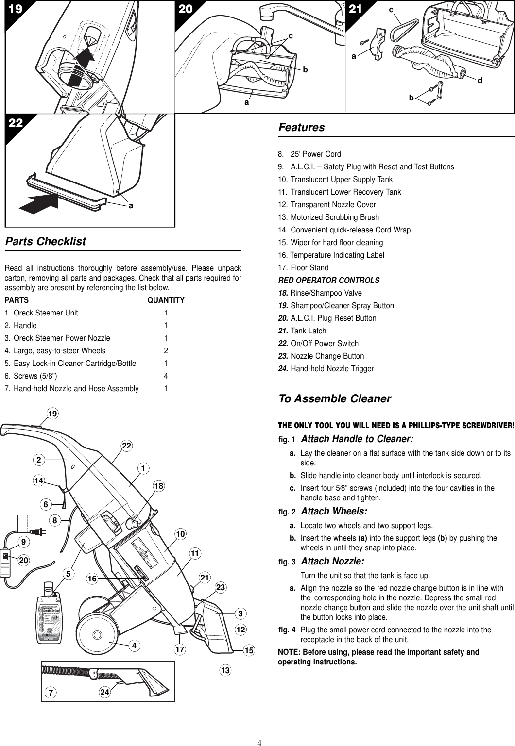 Page 5 of 8 - Oreck Oreck-Xls700-Users-Manual- 53320-01 Rev E Rinse A Matic  Oreck-xls700-users-manual