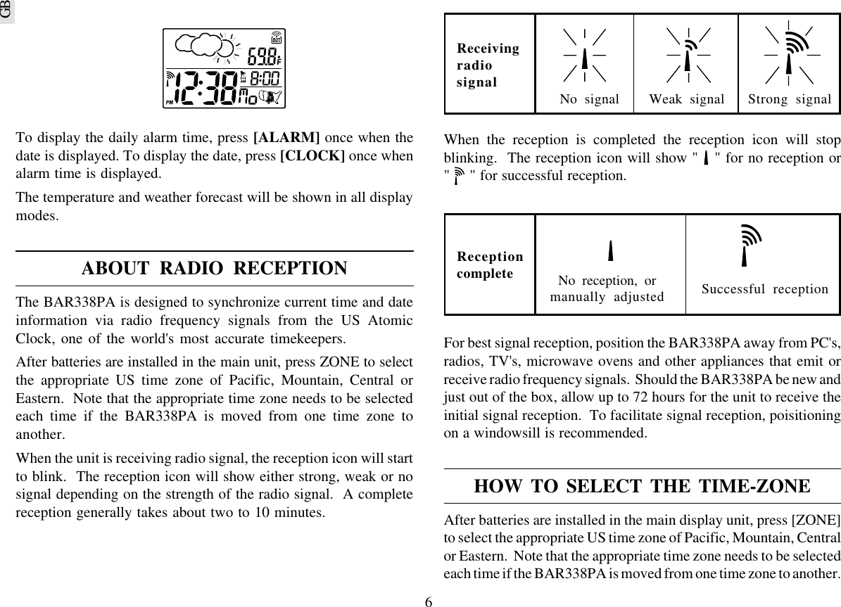 Page 6 of 11 - Oregon-Scientific Oregon-Scientific-Bar338Pa-Users-Manual- ManualsLib - Makes It Easy To Find Manuals Online!  Oregon-scientific-bar338pa-users-manual