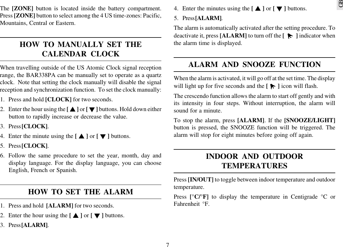 Page 7 of 11 - Oregon-Scientific Oregon-Scientific-Bar338Pa-Users-Manual- ManualsLib - Makes It Easy To Find Manuals Online!  Oregon-scientific-bar338pa-users-manual