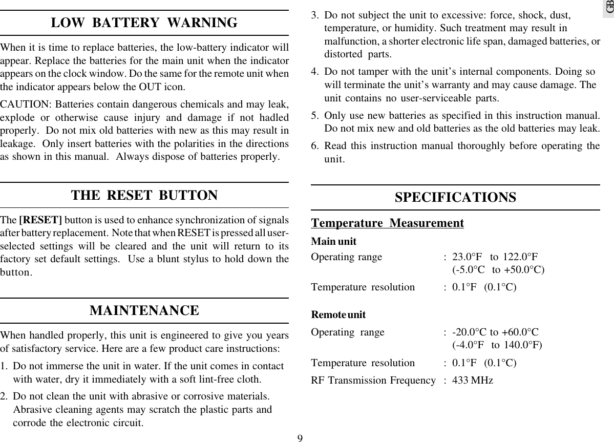 Page 9 of 11 - Oregon-Scientific Oregon-Scientific-Bar338Pa-Users-Manual- ManualsLib - Makes It Easy To Find Manuals Online!  Oregon-scientific-bar338pa-users-manual