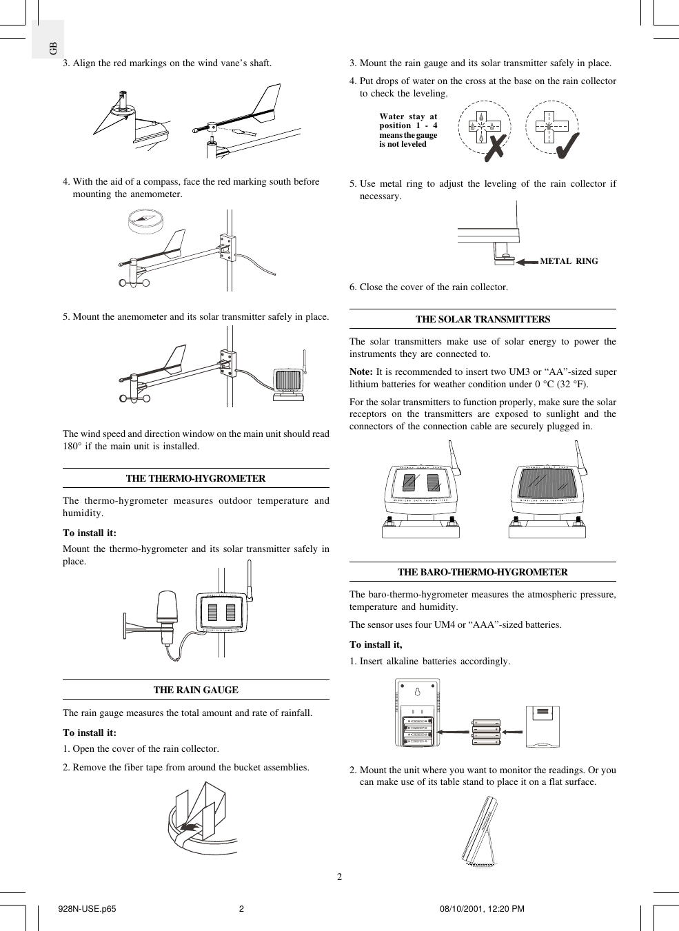 Page 2 of 9 - Oregon-Scientific Oregon-Scientific-Cable-Free-Wmr968-Users-Manual-  Oregon-scientific-cable-free-wmr968-users-manual