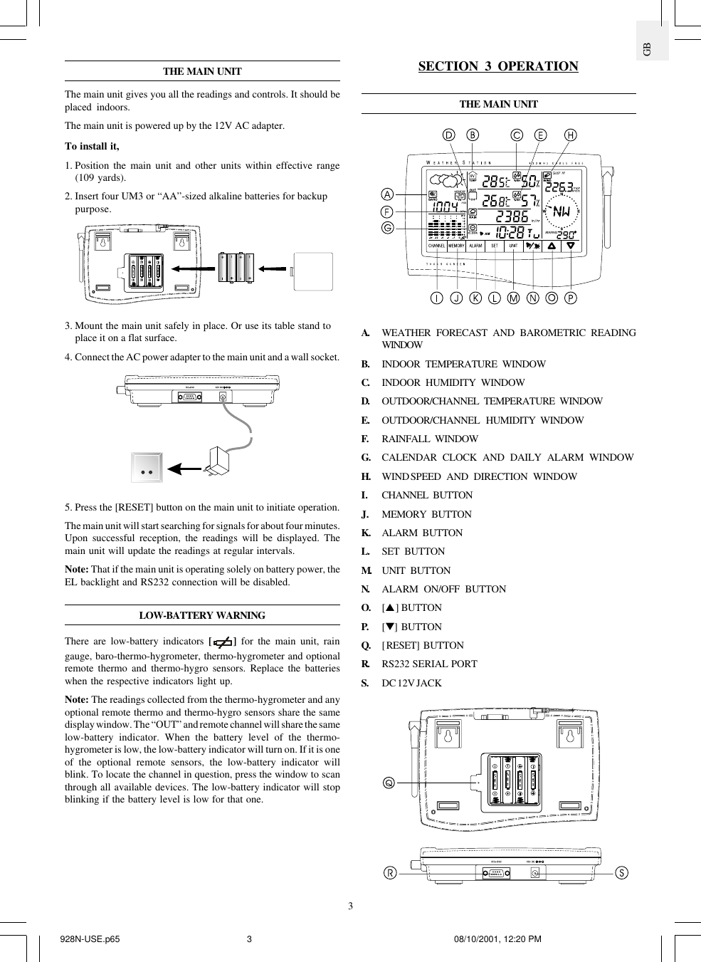 Page 3 of 9 - Oregon-Scientific Oregon-Scientific-Cable-Free-Wmr968-Users-Manual-  Oregon-scientific-cable-free-wmr968-users-manual