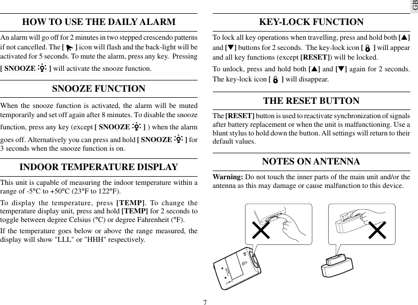 Page 7 of 9 - Oregon-Scientific Oregon-Scientific-Multi-Band-Radio-Controlled-Travel-Alarm-Clock-Rmb383A-Users-Manual- 6e-25/3 Oregon-scientific-multi-band-radio-controlled-travel-alarm-clock-rmb383a-users-manual