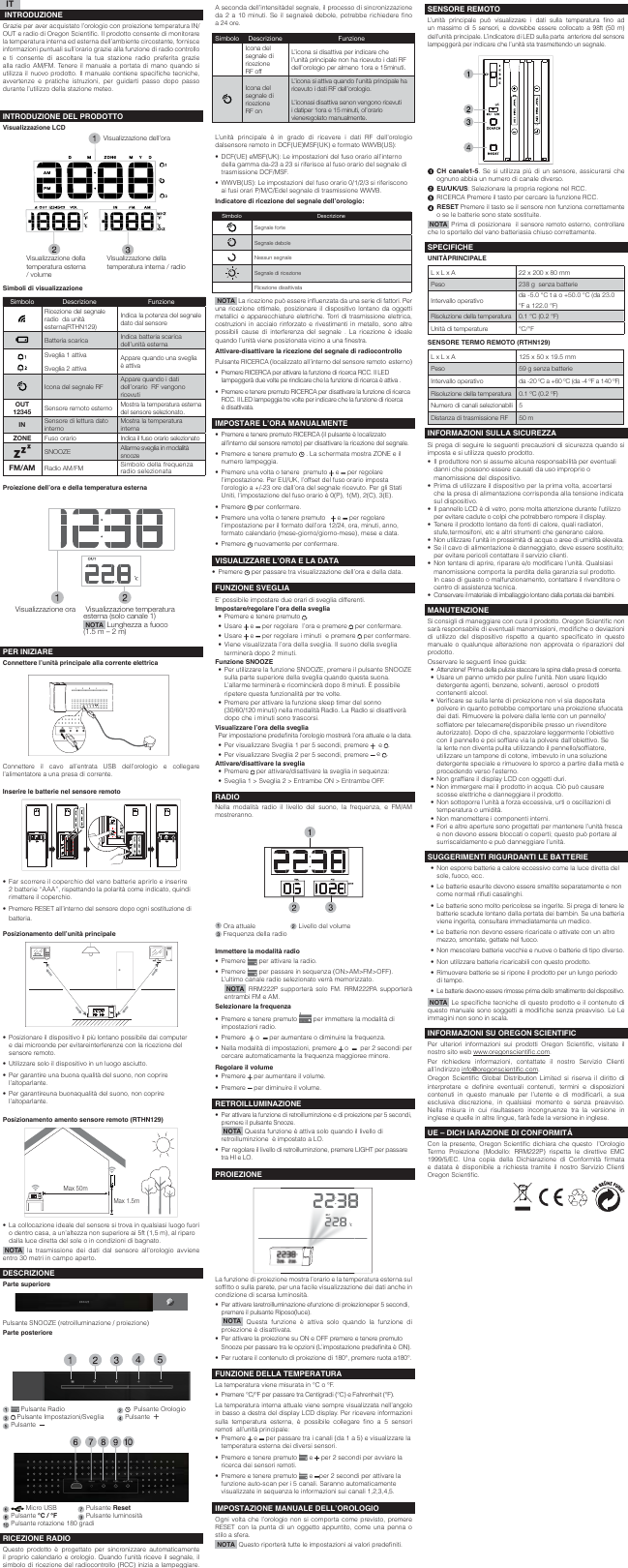 Page 4 of 10 - Oregon-Scientific Oregon-Scientific-Rrm222P-Rrm222Pa-Users-Manual- RRM222P  Oregon-scientific-rrm222p-rrm222pa-users-manual