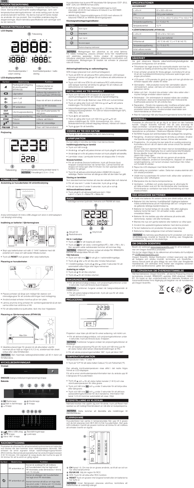 Page 8 of 10 - Oregon-Scientific Oregon-Scientific-Rrm222P-Rrm222Pa-Users-Manual- RRM222P  Oregon-scientific-rrm222p-rrm222pa-users-manual