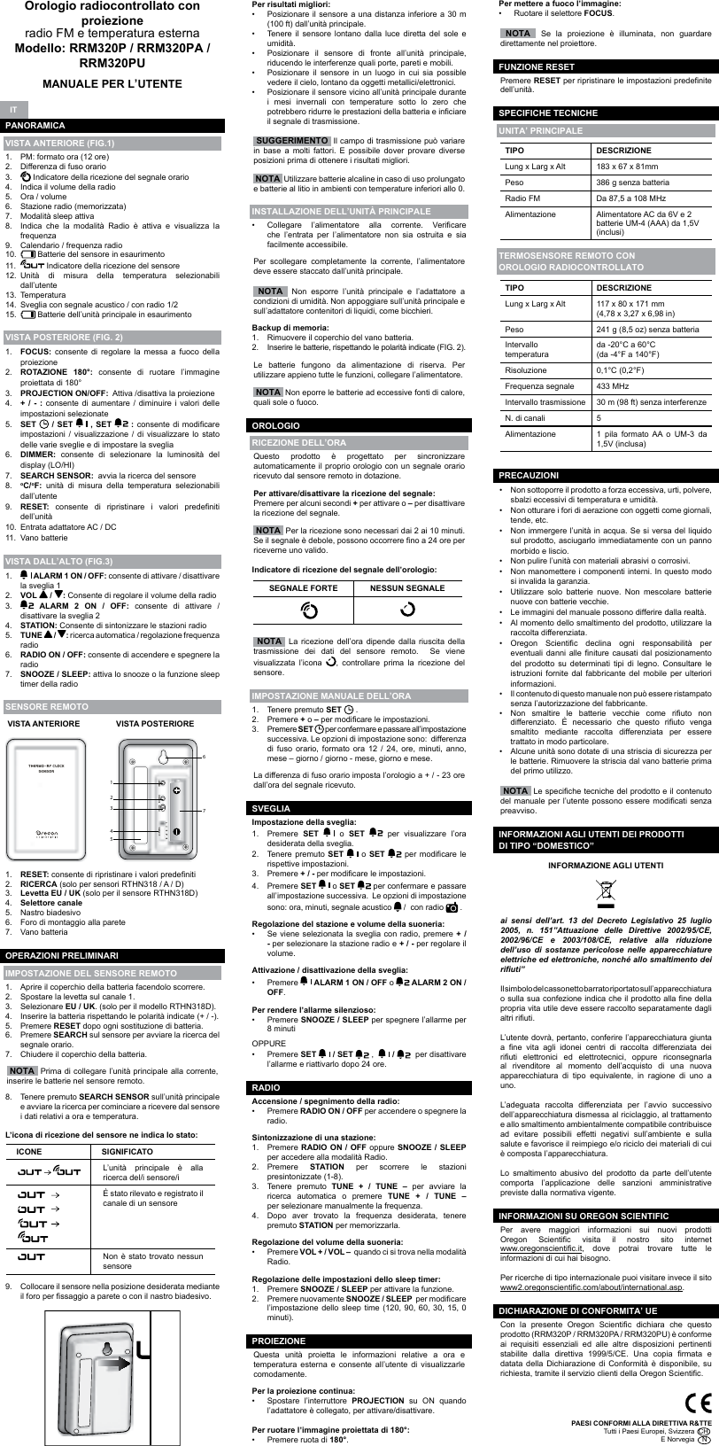 Page 5 of 8 - Oregon-Scientific Oregon-Scientific-Rrm320Pu-Users-Manual-  Oregon-scientific-rrm320pu-users-manual