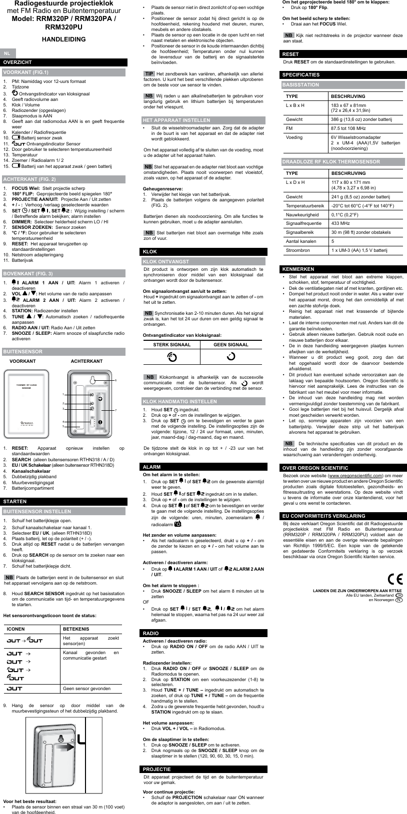 Page 6 of 8 - Oregon-Scientific Oregon-Scientific-Rrm320Pu-Users-Manual-  Oregon-scientific-rrm320pu-users-manual