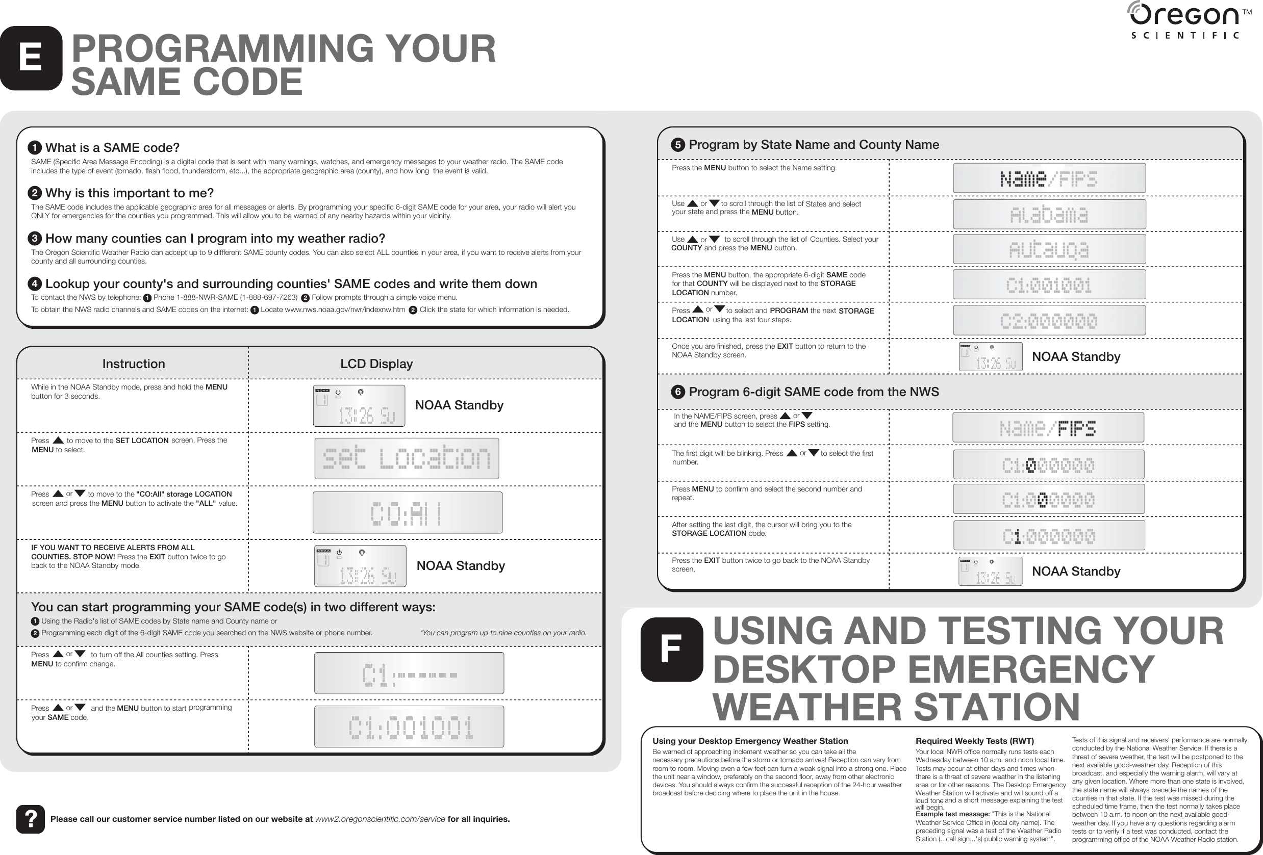 Page 2 of 2 - Oregon-Scientific Oregon-Scientific-Wr606-Users-Manual- WR606_QSG P1 R0 Oregon-scientific-wr606-users-manual