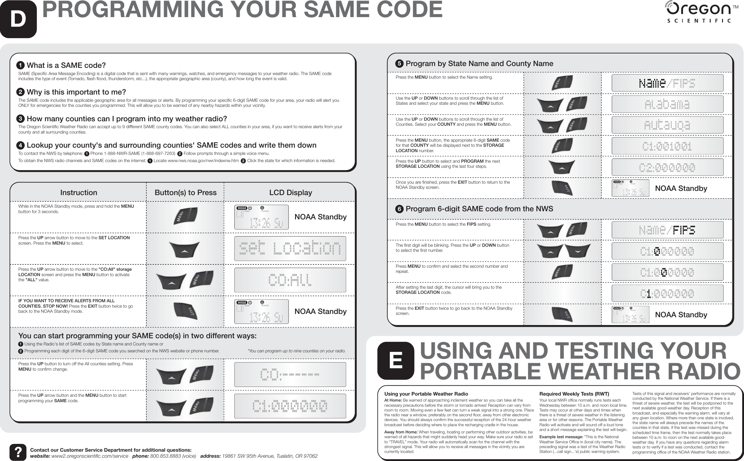 Page 2 of 2 - Oregon-Scientific Oregon-Scientific-Wrb603-Users-Manual- WR108_QSG_front~e Oregon-scientific-wrb603-users-manual