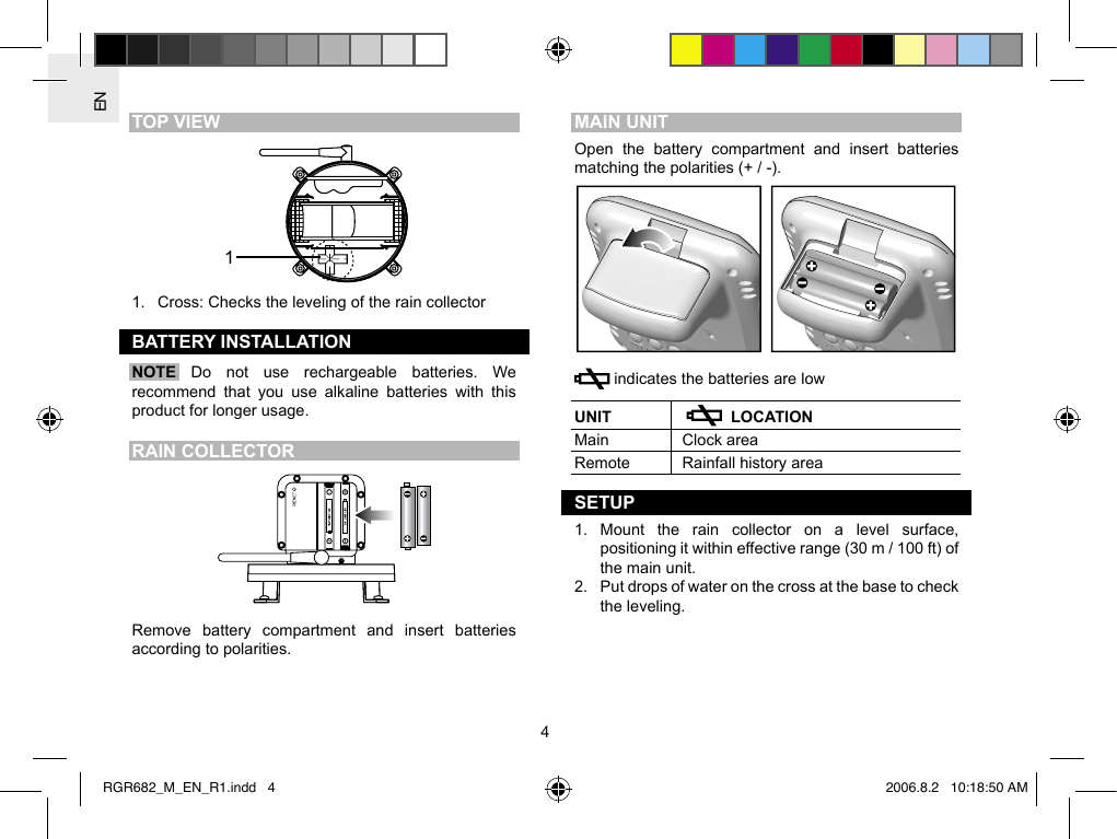 Page 4 of 12 - Oregon Oregon-Rgr682-Users-Manual- RGR682_M_EN_R1  Oregon-rgr682-users-manual