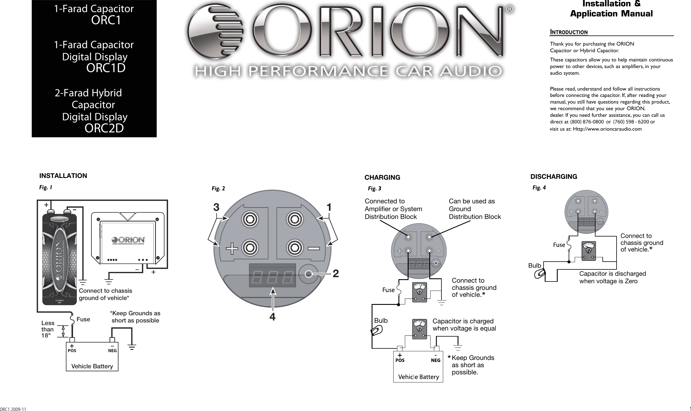 Page 1 of 2 - Orion-Car-Audio Orion-Car-Audio-Farad-Orc1-Users-Manual-  Orion-car-audio-farad-orc1-users-manual