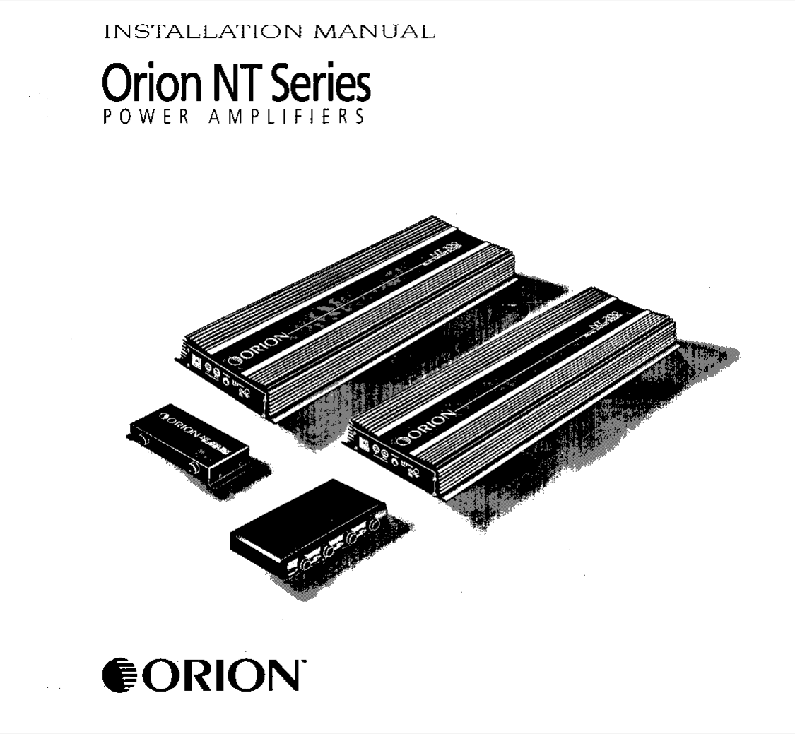 Page 1 of 11 - Orion Orion-Nt-Series-Users-Manual- Orion-nt-series-users-manual