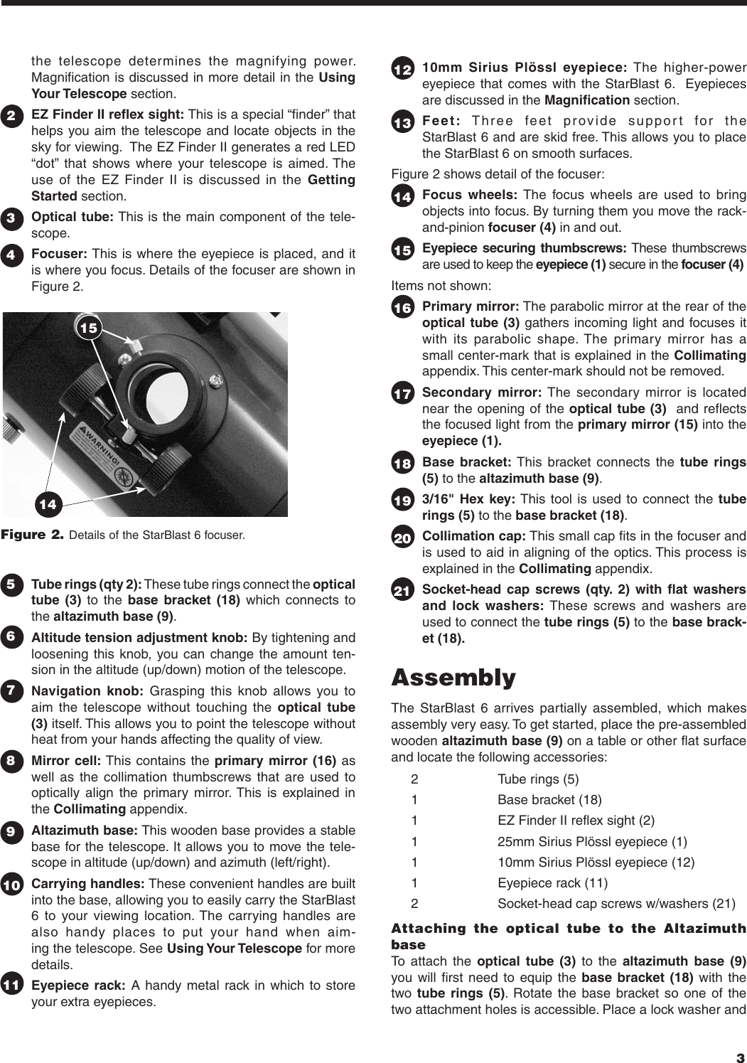 Page 3 of 12 - Orion Orion-Starblast-6-9964-Users-Manual-  Orion-starblast-6-9964-users-manual