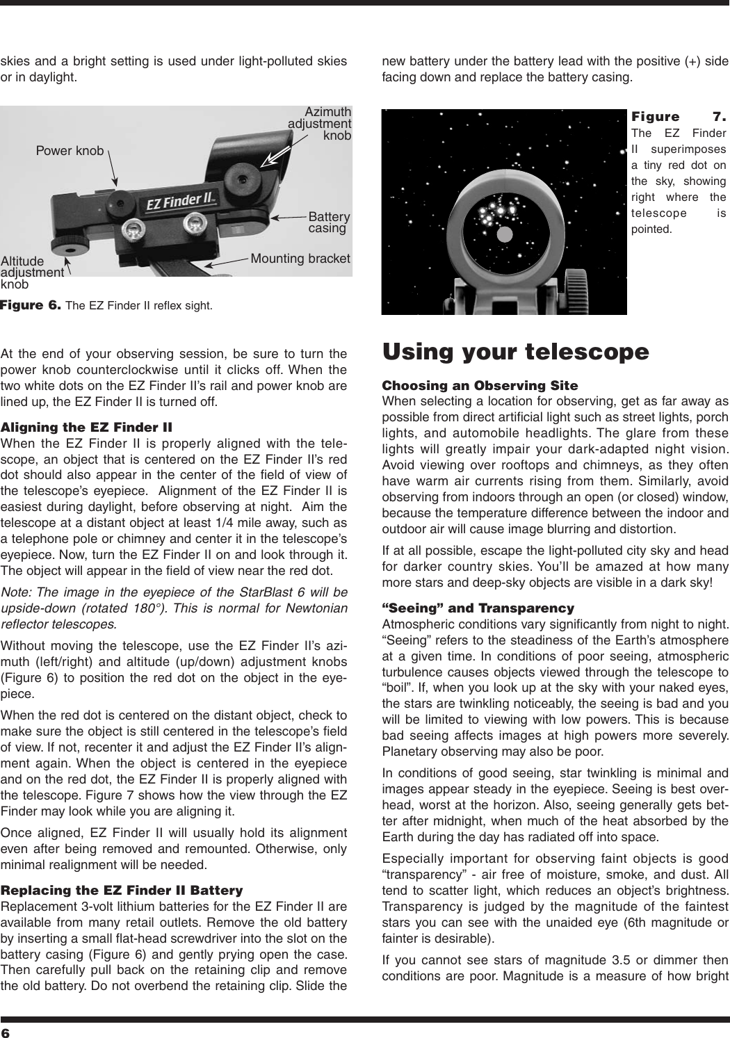 Page 6 of 12 - Orion Orion-Starblast-6-9964-Users-Manual-  Orion-starblast-6-9964-users-manual