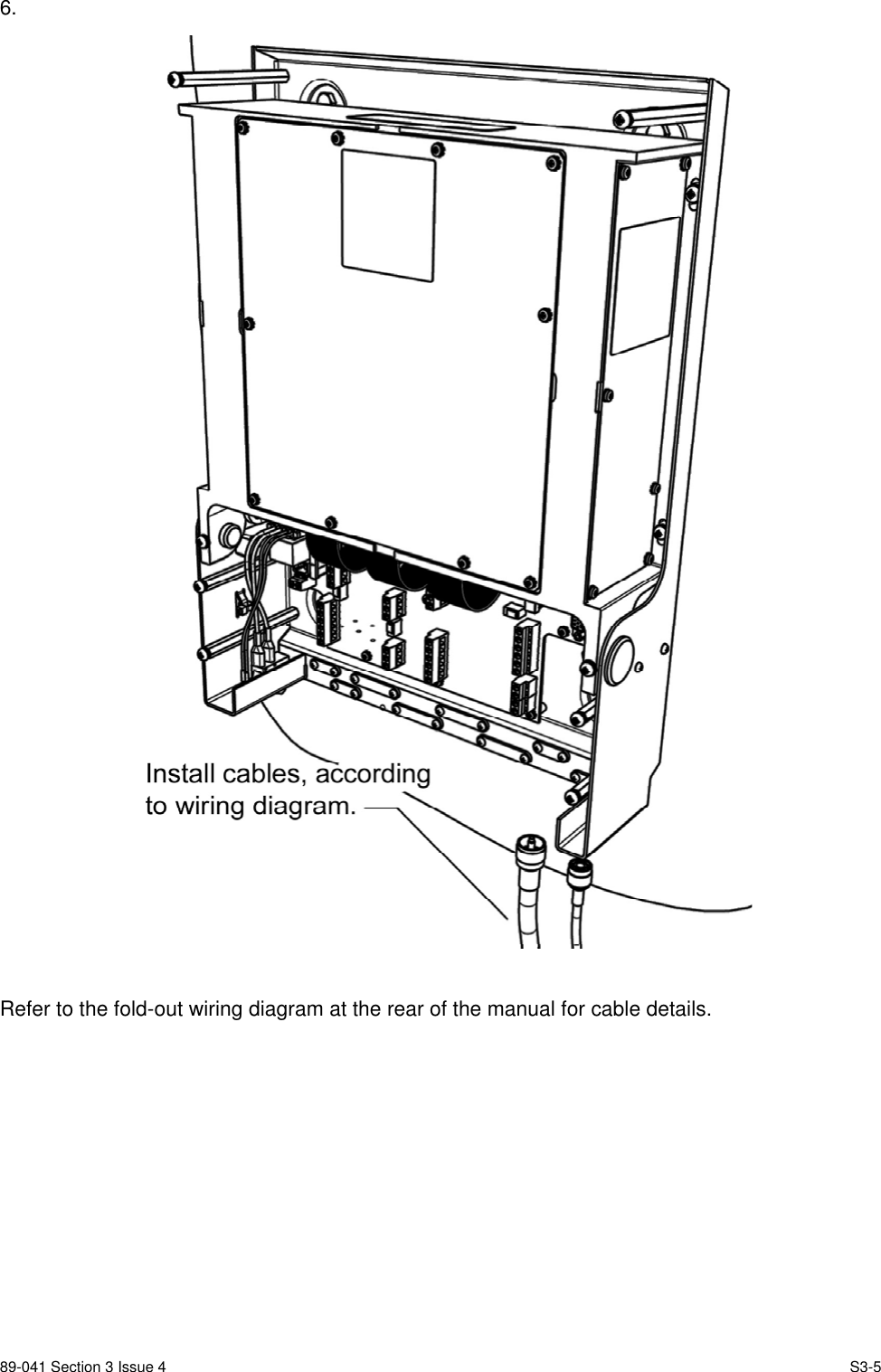 89-041 Section 3 Issue 4 S3-56. Refer to the fold-out wiring diagram at the rear of the manual for cable details.