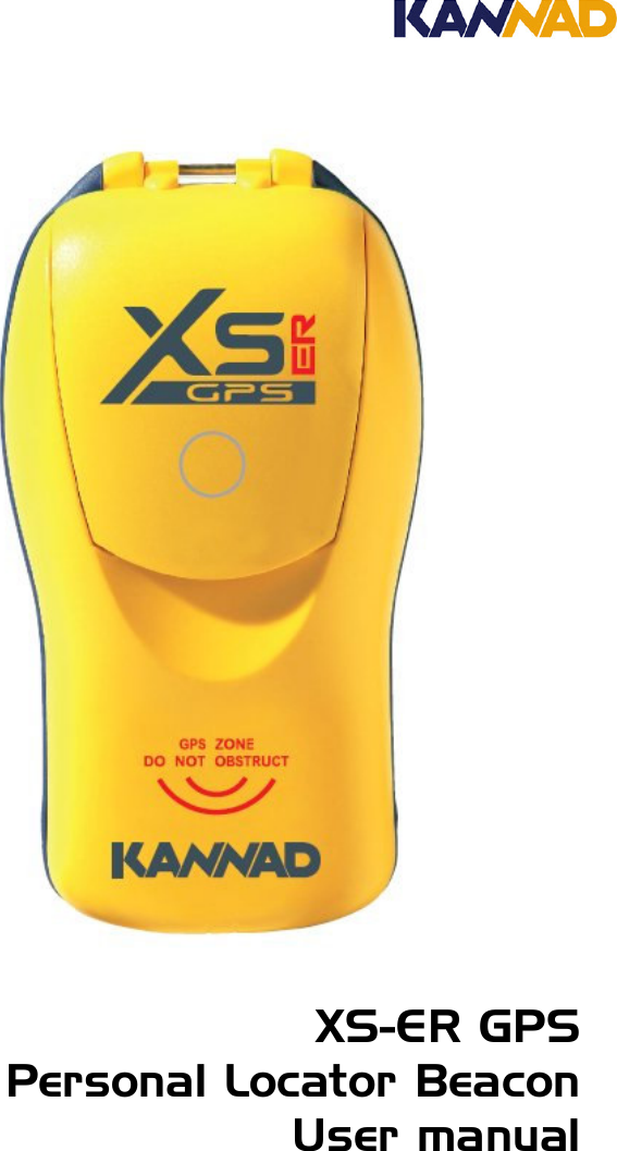                     XS-ER GPS Personal Locator Beacon  User manual   