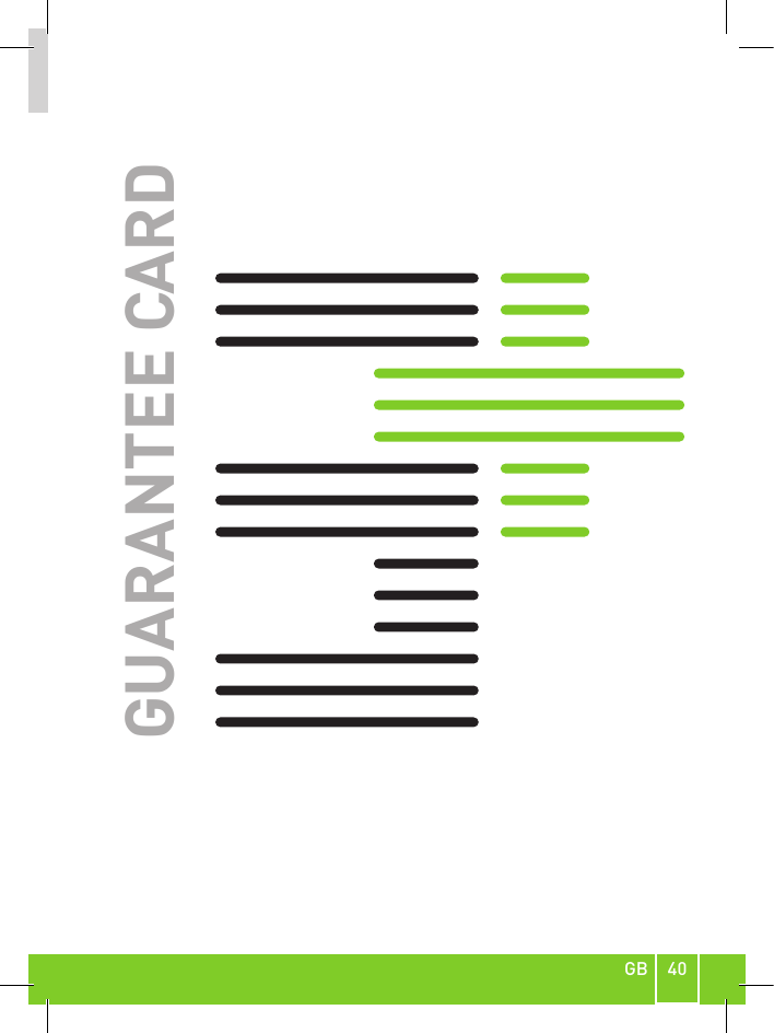 40GBGUARANTEE CARD