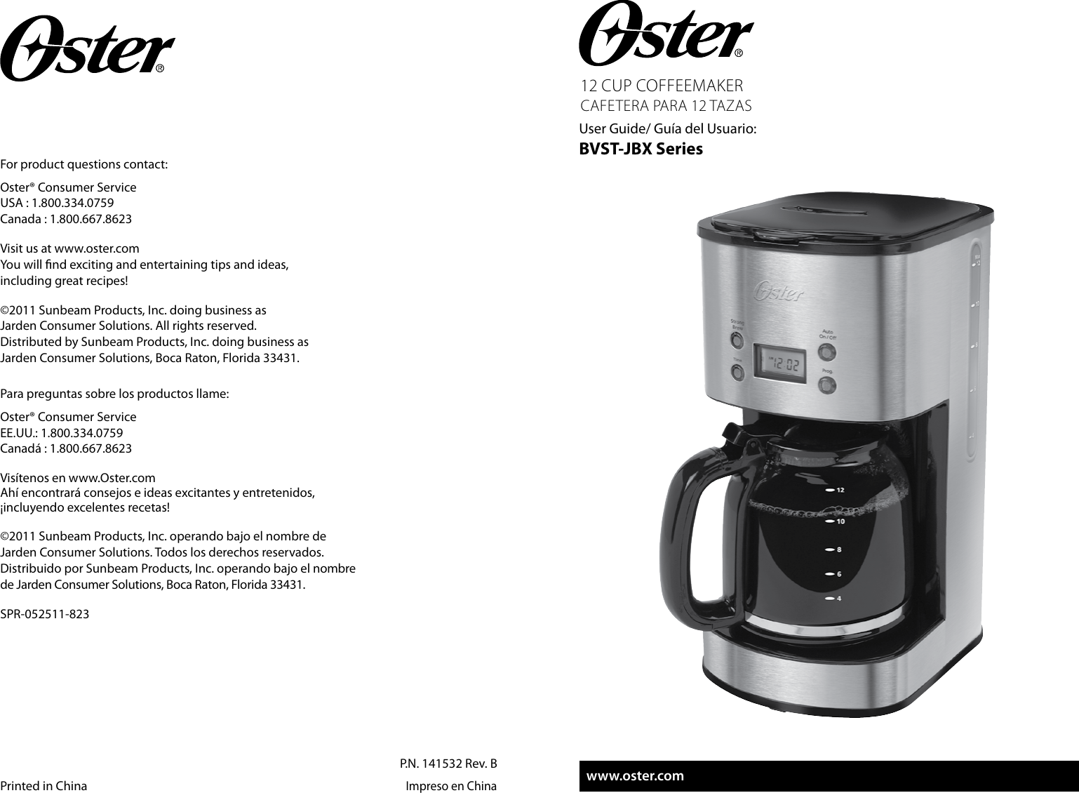 Page 1 of 12 - Oster Oster-12-Cup-Coffeemaker-Users-Manual-  Oster-12-cup-coffeemaker-users-manual