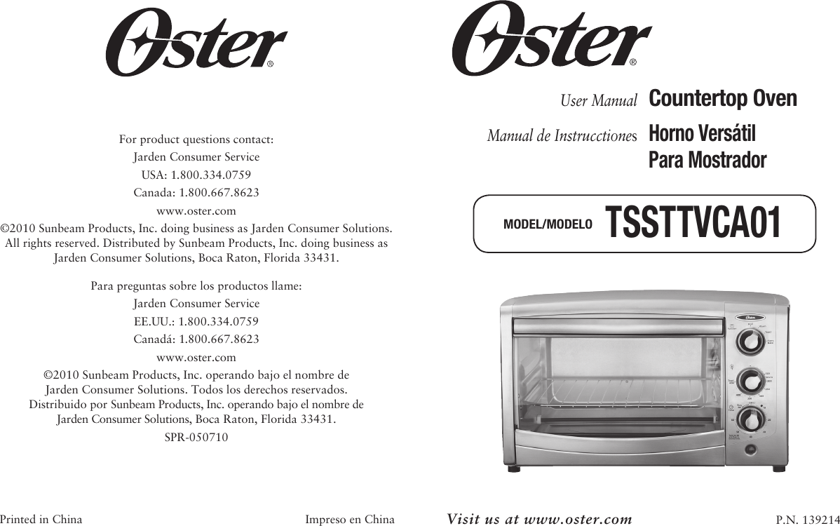 Manual De Usuario OsterTssttvskbt PDF Oven Toast, 43 OFF