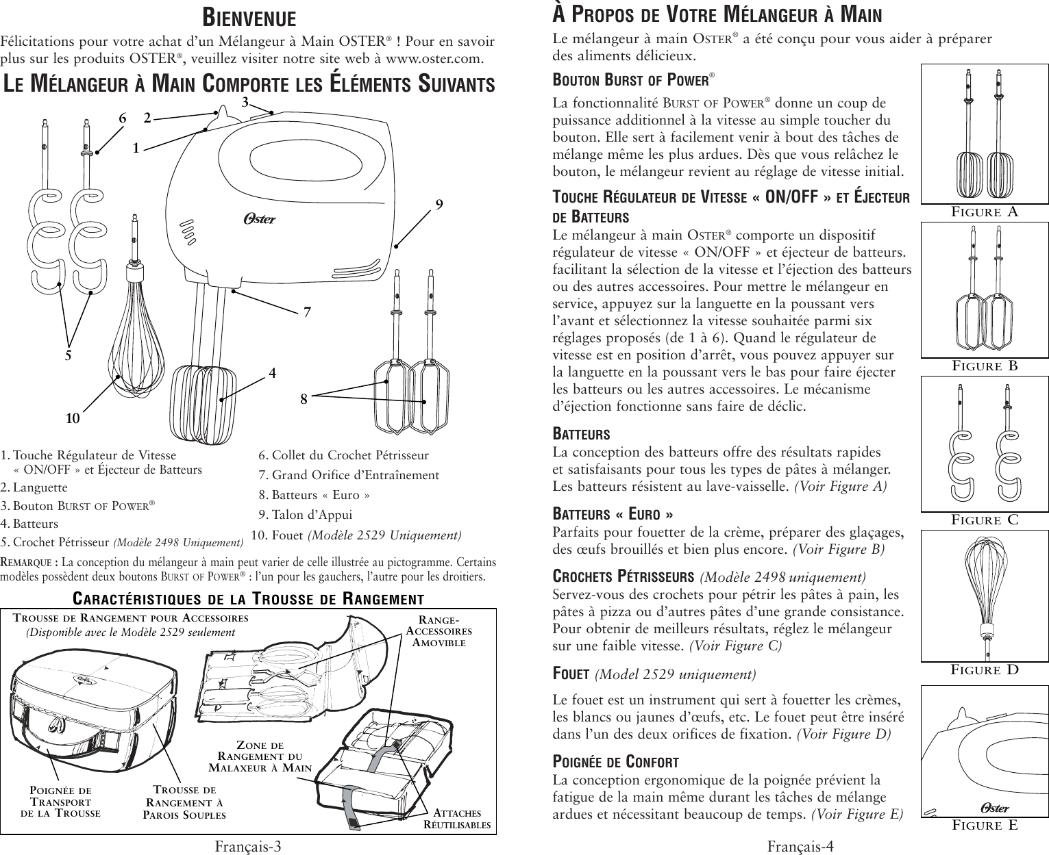 Page 10 of 12 - Oster Oster-2498-Users-Manual- 2498 2529 Hand Mixers Booklet  Oster-2498-users-manual