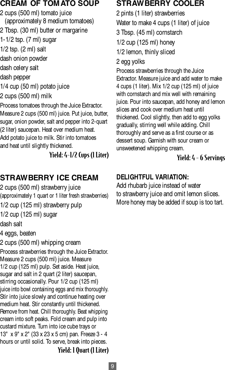 Page 9 of 11 - Oster Oster-3165-Users-Manual- 3165 Juice Extractor  Oster-3165-users-manual