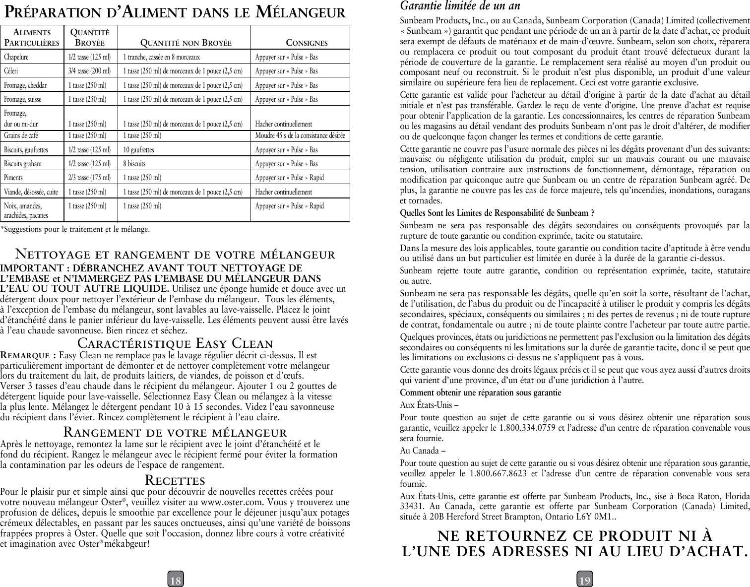 Page 10 of 10 - Oster Oster-Blstfg-R00-000-12-Speed-Blender-Metallic-Red-Instruction-Manual-  Oster-blstfg-r00-000-12-speed-blender-metallic-red-instruction-manual