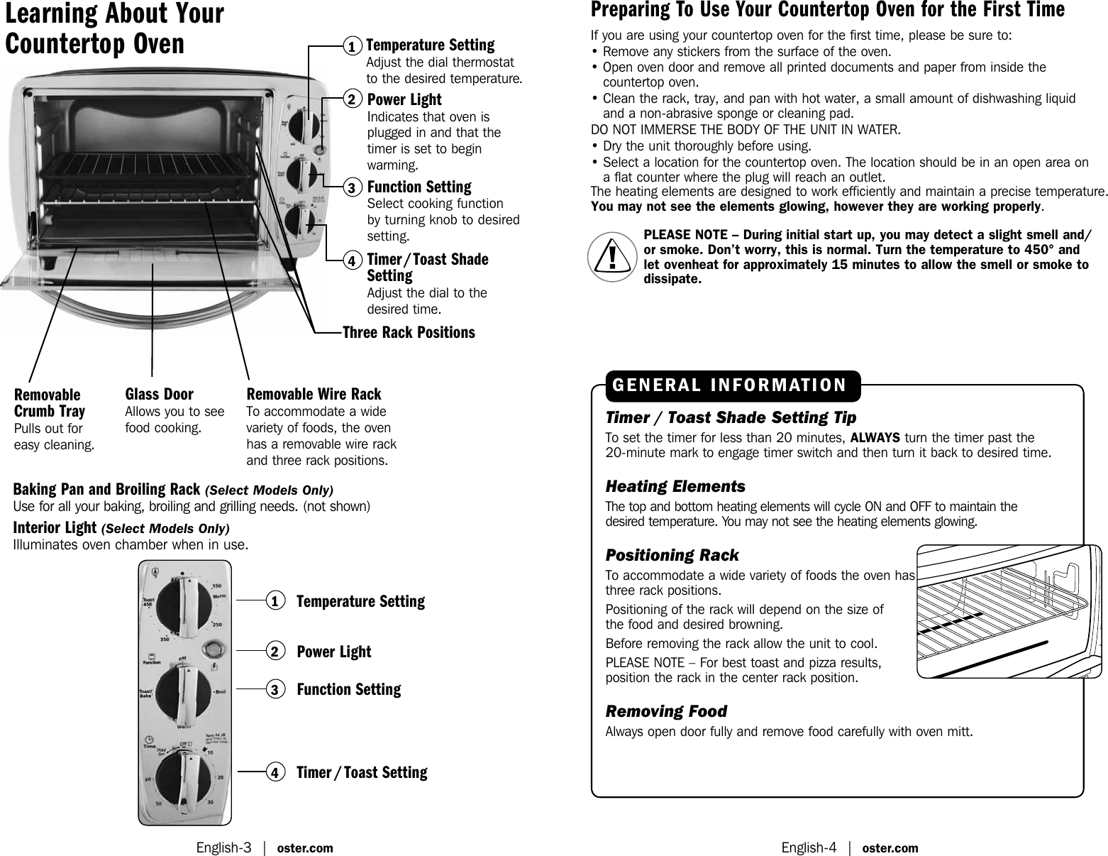 Page 3 of 11 - Oster Oster-Tssttv0000-Oster-Stainless-Steel-6-Slice-Toaster-Oven-Instruction-Manual-  Oster-tssttv0000-oster-stainless-steel-6-slice-toaster-oven-instruction-manual