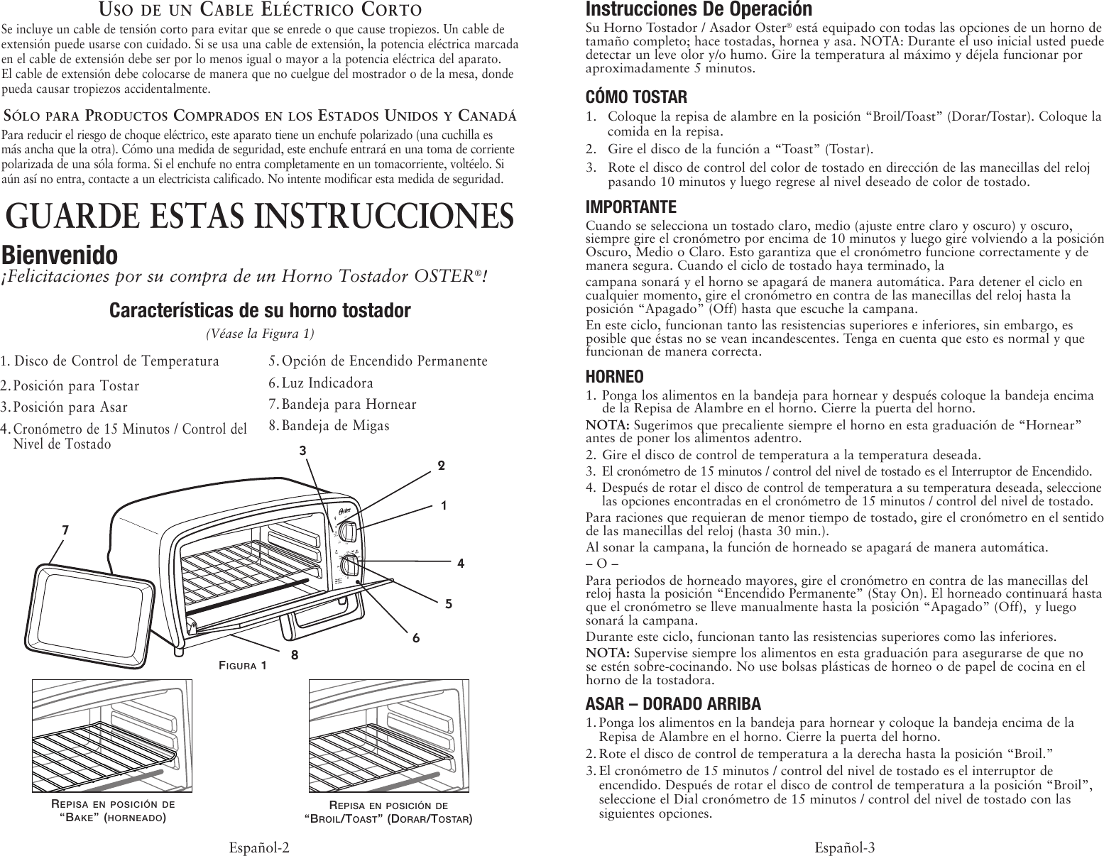 Page 5 of 6 - Oster Oster-Tssttvvg01-Oster-4-Slice-Toaster-Oven-Black-Instruction-Manual- TSSTTVVG01_rev_IB  Oster-tssttvvg01-oster-4-slice-toaster-oven-black-instruction-manual