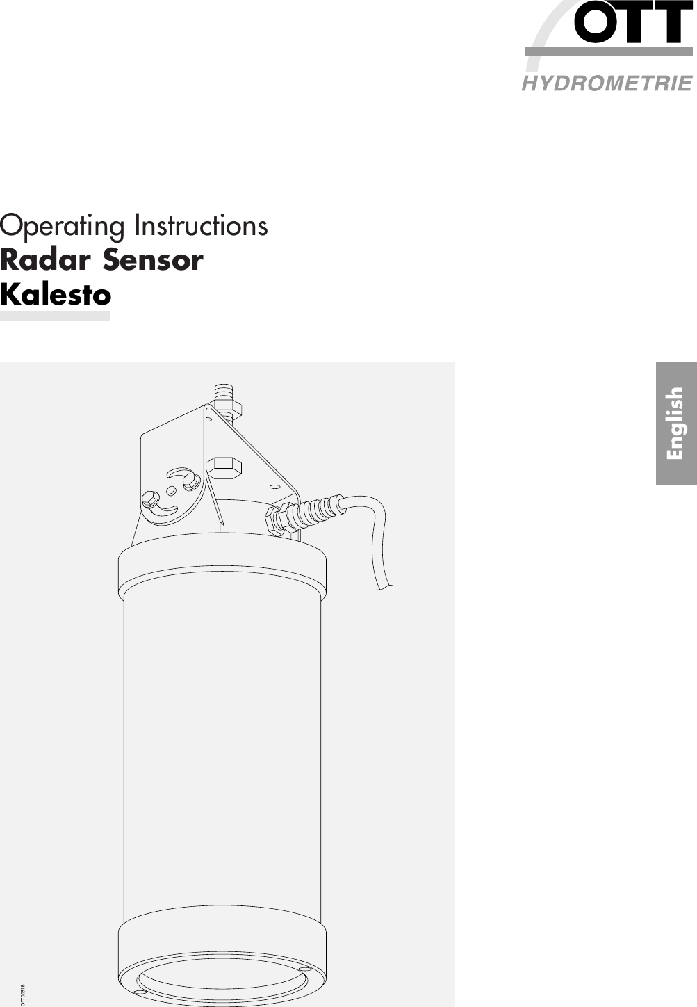 Operating InstructionsRadar SensorKalestoEnglishOTT 0051B