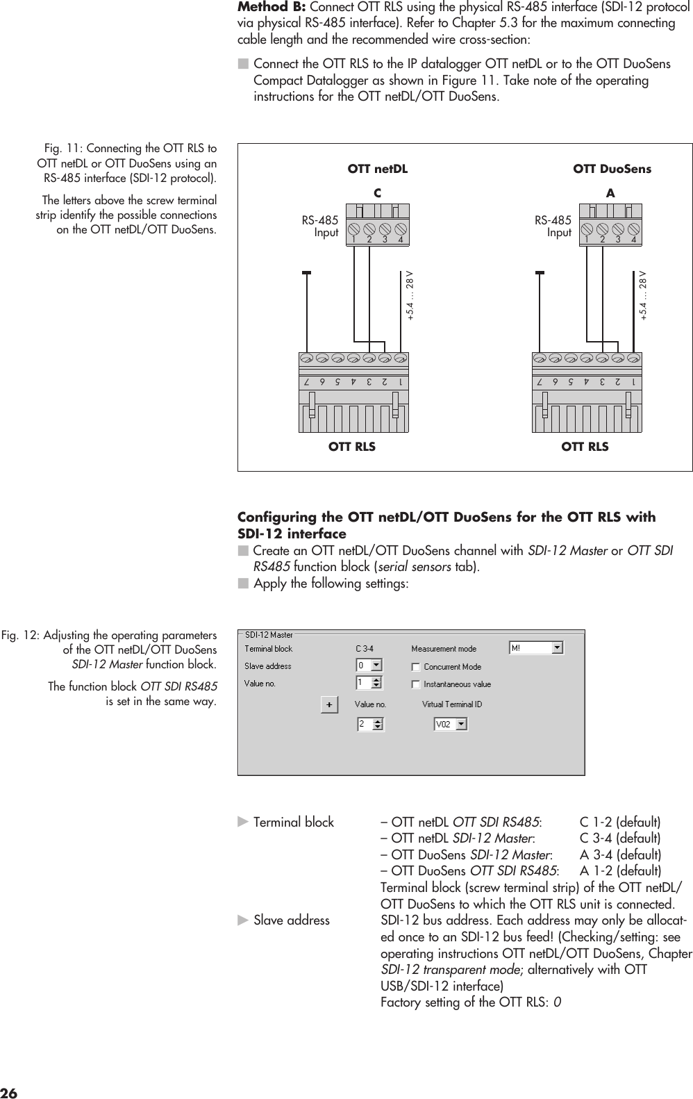 Page 26 of Ott Hydromet RLS253 Radar Level Sensor User Manual Layout Bedienungsanleitung