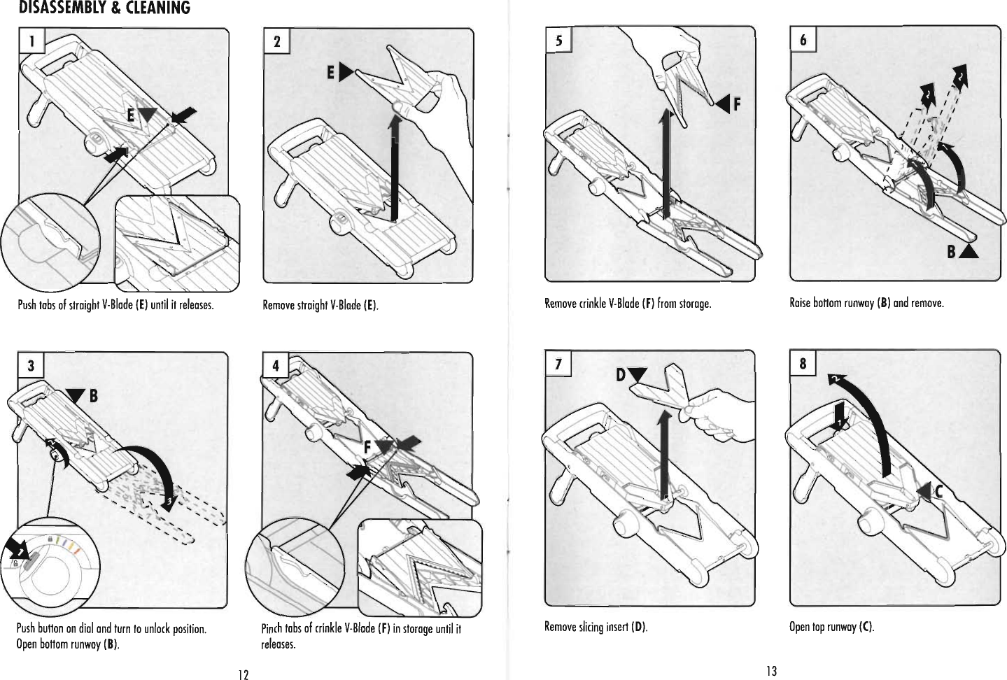 Page 8 of 10 - Oxo Oxo-Oxo-Chefs-Mandoline-Slicer-3105300-Users-Manual- GoodGrips V-Blade Mandoline Slicer #1155700  Oxo-oxo-chefs-mandoline-slicer-3105300-users-manual