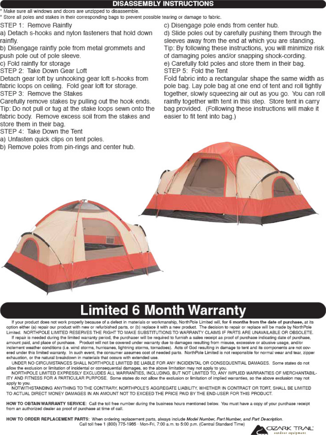 Page 6 of 6 - Ozark-Trail Ozark-Trail-Wmt-1960-Users-Manual-  Ozark-trail-wmt-1960-users-manual