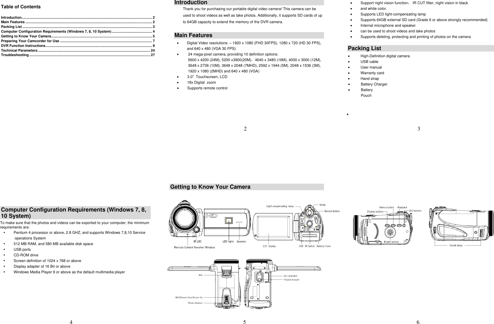 Page 1 of PA Times Technology HDV-D395 Digital Camcorder User Manual 